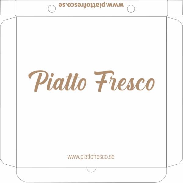 Pizzakartong 33x33x3.5 Piatto Fresco